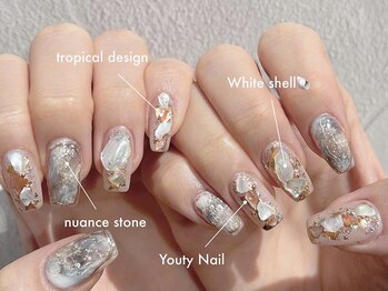 ユーティーネイル(Youty Nail)/シェルキラキラネイル