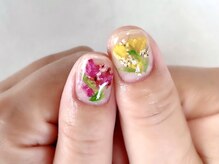 ハルネイル(Haru nail)/ピンクと黄色！