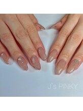 ネイルスペース ジェイズ ピンキー(NAIL SPACE J's PINKY)/綺麗めラメグラ
