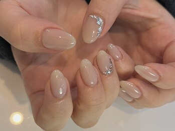 アイネイルズ 心斎橋店(I-nails)/【Lica】キラキラベージュ心斎橋