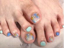 ネイルアトリエルカ(nail atelier LUCA)/W-285 夏色ビジューネイル