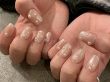 エミュネイル 関内(emunail)/ラメパールパーツワンカラー