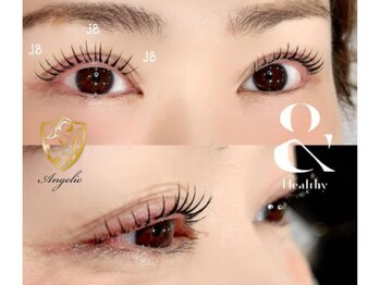 アンジェリック 大阪江坂店(Angelic)の写真/【話題の&Healthy/アンドヘルシー導入！】エクステと自まつげが自然に馴染み、大人可愛いぱっちりeyeに☆