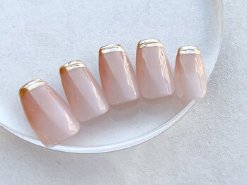 ワンアンドオンリー(One&Only)/シンプルミラーフレンチネイル