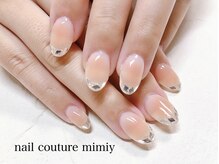 ミミィー(mimiy)/チークネイル×ガラスフレンチ☆