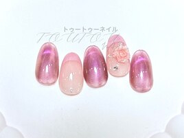 ピンクxフレンチxバラ
