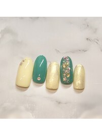 キラキラストーンネイル6980円