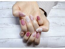 ネイルアンドアイラッシュサロン エスポアール(nail&eyelash salon espoir)/フラワーネイル　大理石
