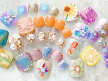 ラルネイル 大宮(Lull. nail)/#夏 #フットネイル 