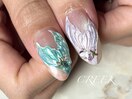 人魚のしっぽオーロラクリアマグ