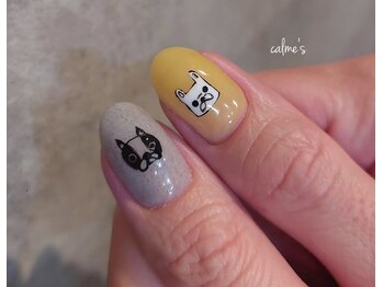 カルムズ(Calme's)の写真/繊細な手描きアートで理想を形に◎持ち込みデザインも現役講師の高い技術力で細部まで丁寧に再現♪