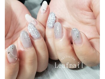 リーフ(Leaf)/雪の結晶ネイル♪