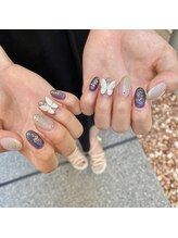 ビューティーフロア ビビット サロンアンドスクール(BEAUTYFLOOR vivid salon&school)/バタフライネイル★