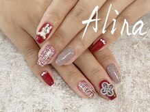エリナネイルサロン池袋(Alina Nail Salon)/赤ネイル/秋冬デザイン