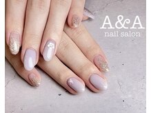 アイラッシュサロン エーアンドエー(eyelash salon A&A)/ラメグラデーション×ワンカラー