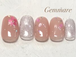 キラキラ春の桜ネイル