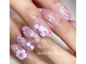 エリカローズネイル 天神本店/大人上品な桜ネイル