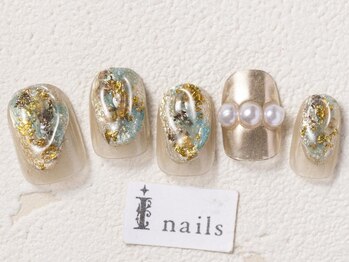 アイネイルズ 渋谷店(I nails)/キレイめぷっくりニュアンス