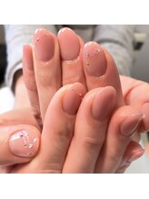 フィーノ ネイル(fino nail)/ワンカラー＋ラメライン
