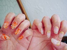 ネイルスミス 高松店(Nailsmith)/clear orange