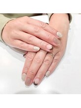 ヘアアンドネイル ミューズ 新浦安店(HAIR&NAIL MUSE)/マーブルブラウンフレンチ