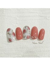 ナナネイル(Nana.Nail)/ほんのり色づくローズネイル　