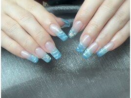 チップ長さだしワンホンネイル
