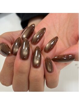 ワンカラージェルネイルショップ イオン新潟東店/マグネット　ブラウン