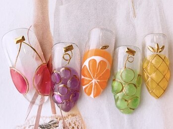 ネイルサロンフォーユー(for u)/カラフルフルーツネイル¥8980