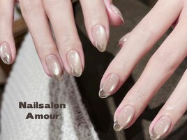 マグネットミラーフレンチネイル