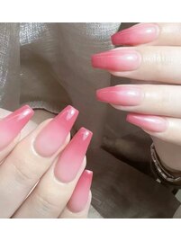 カラーグラデーション大人ネイル