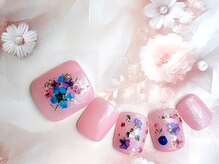 ネイルサロン&スクール ジーナ(GINA)/春色押し花ネイル