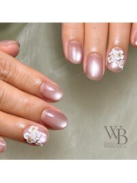 紫陽花エンボスネイル