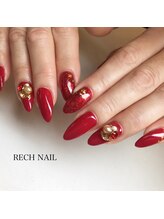 レッシュネイル サロンアンドスクール(RECH NAIL salon&school)/赤ネイル