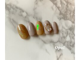 春のオーロラネイル