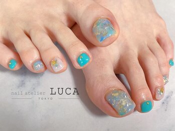 ネイルアトリエルカ(nail atelier LUCA)/M-829 ブルーニュアンスネイル