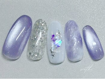 ウィズ 神戸(with)/パープルマグネットネイル