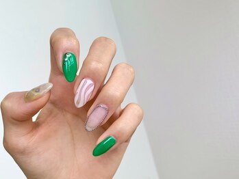 ハンスム 下北沢(Hansum)/グリーン韓国ネイル