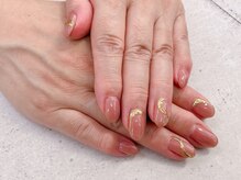 ネイル ビューティーマジック 葛西本店/ピンクxミラーネイル