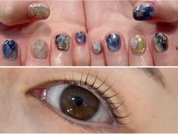 ラトリエジッタ(L atelier JITTA)の写真/ネイル、まつぱの同時施術でタイパもコスパもよく綺麗に◎パーマもネイルもあなたに合ったデザインに♪