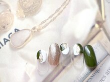 フルールソンネイル(fleur son nail)/11月定額シンプルアート