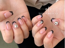持ち込み★黒フレンチネイル
