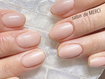 サロン ド メルシー(Salon de MERCI)/パールベージュ×ラメライン☆