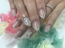 ダブルネイル(Double Nail)/[灘]ゴージャス ストーンネイル