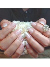 夏の天然石リングとお揃い