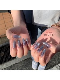 夜空マグネットネイル