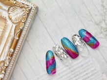 ネイルサロン&スクール ジーナ(GINA)/ホロ×フラッシュネイル