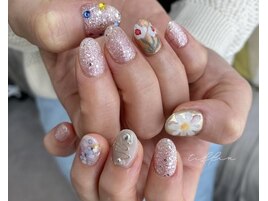 ～ざっくりフラワーネイル～