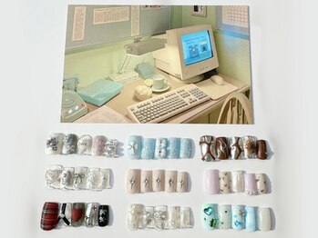 バレンタイン(Valentine)の写真/豊富なサンプルからお選び頂ける定額＆やり放題コース♪カラーグリッター、パーツ多数ご用意★学割アート有