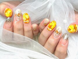 ☆透明感のある紅葉ネイル☆